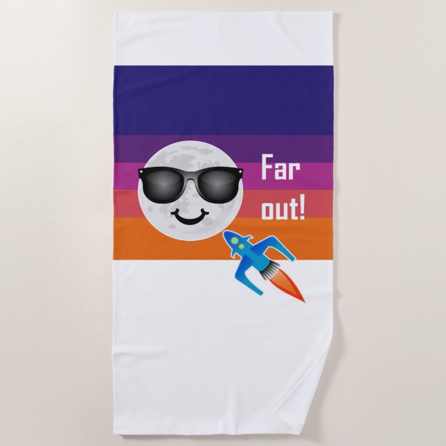 Far Out Design - Beach Towel (Front)
