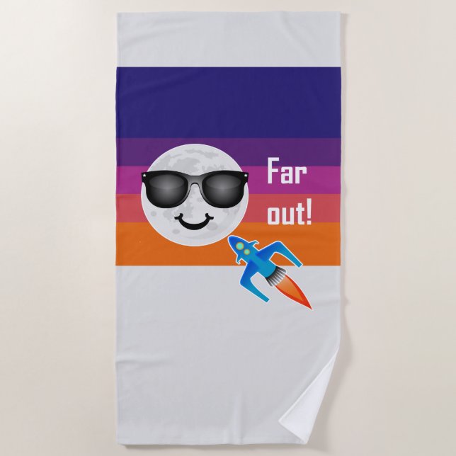 Far Out Design - Beach Towel (Front)