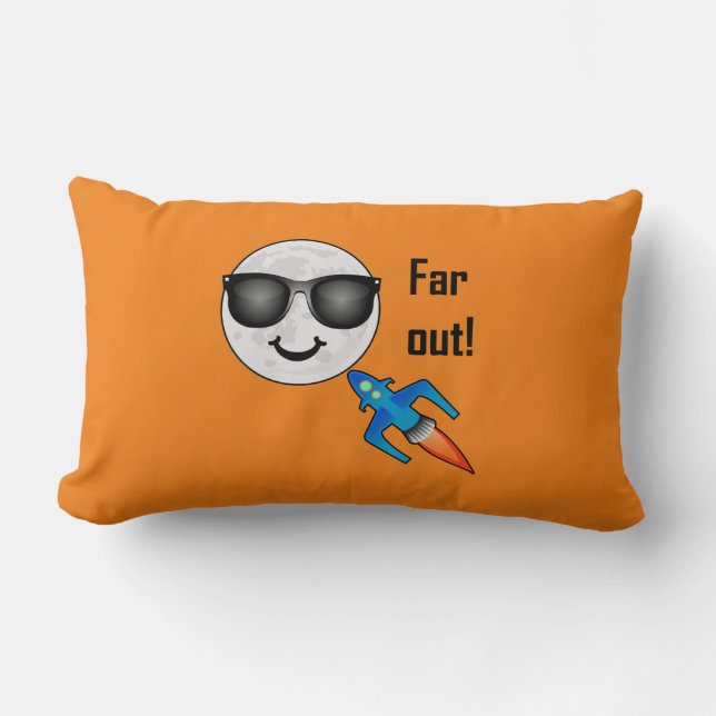 Far Out Design - Lumbar Pillow 13" x 21" (Front)