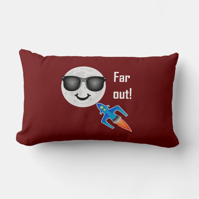 Far Out Design - Lumbar Pillow 13" x 21" (Front)