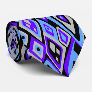 Far Out Retro Abstract Two-side Printed Tie