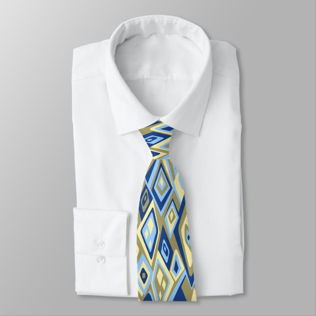 Far Out Retro Abstract Two-sided Tie (Tied)