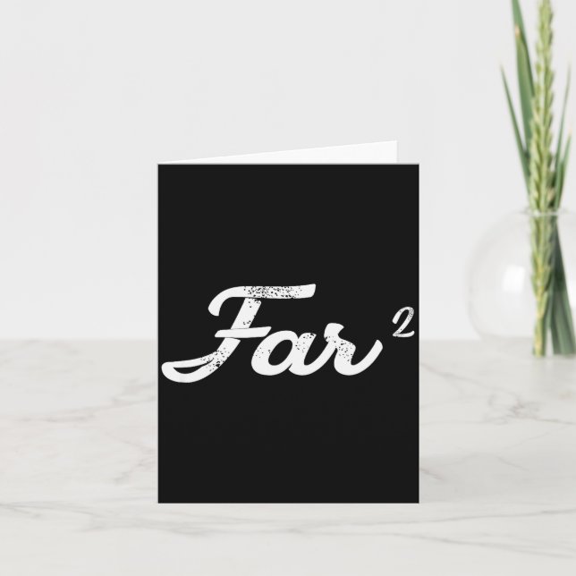 Far Squared Farfar Swedish Or Danish Grandpa Funny Card (Front)