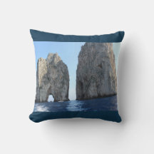 Faraglioni di Capri - cuscino fotografico blu
