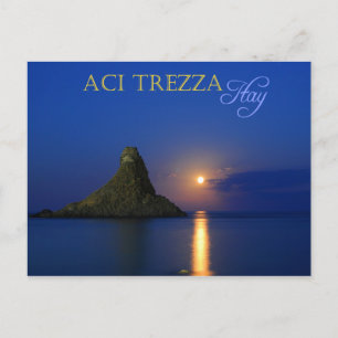 Faraglioni of Aci Trezza in Sicily, Italy Postcard