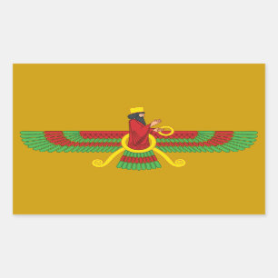 Faravahar Symbol Rectangular Sticker