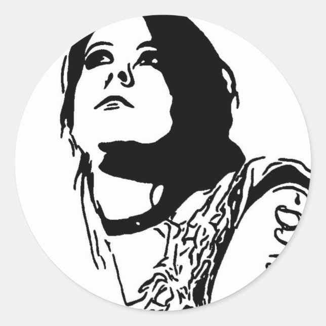 Faraway Stare Classic Round Sticker (Front)