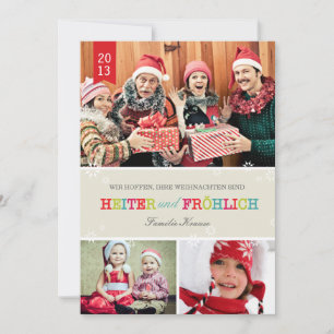 Farbenreich Foto Weihnachtskarte Holiday Card