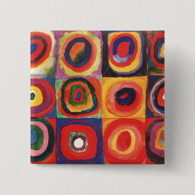 Farbstudie Quadrate - colourful art 15 Cm Square Badge (Front)