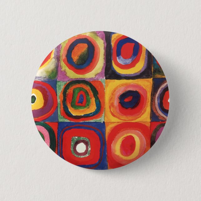 Farbstudie Quadrate Kandinsky Colours 6 Cm Round Badge (Front)