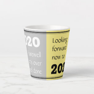 FAREWELL 2020   Forward 2021   New Year Grey Latte Mug