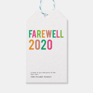 Farewell 2020 New Year Colourful Cute Festive Gift Tags