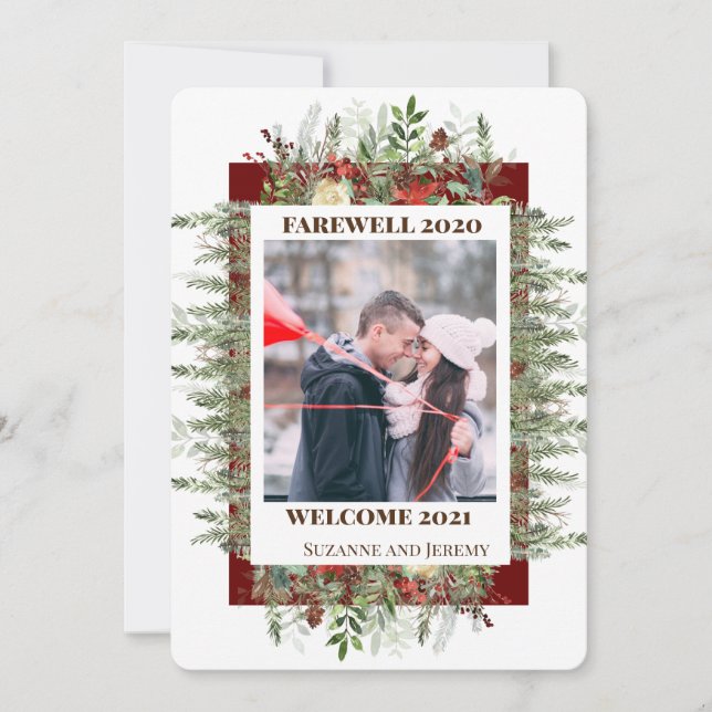 Farewell 2020 Welcome 2021 Holiday photo Pine (Front)