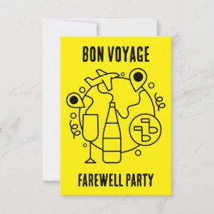 Farewell Bon Voyage Party RSVP Card