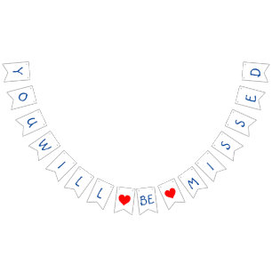 Farewell bunting banner