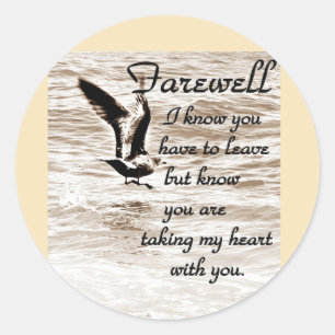 Farewell_ Classic Round Sticker