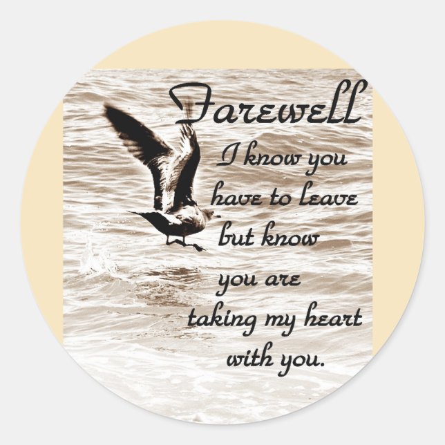 Farewell_ Classic Round Sticker (Front)