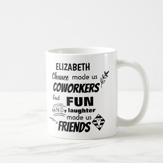 Farewell Coworker Boss - we are Friends Custom Coffee Mug (Right)