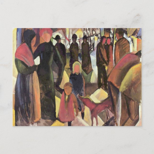 Farewell, famous painting by August Macke Postcard (Front)