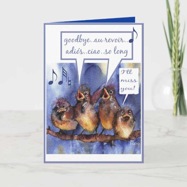 farewell, goodbye,au revoir,adios,ciao, bon voyage card (Front)