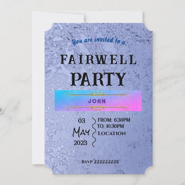 Farewell  invitation (Front)