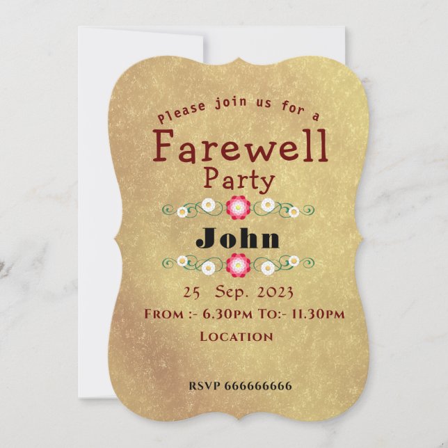 Farewell Invitation (Front)