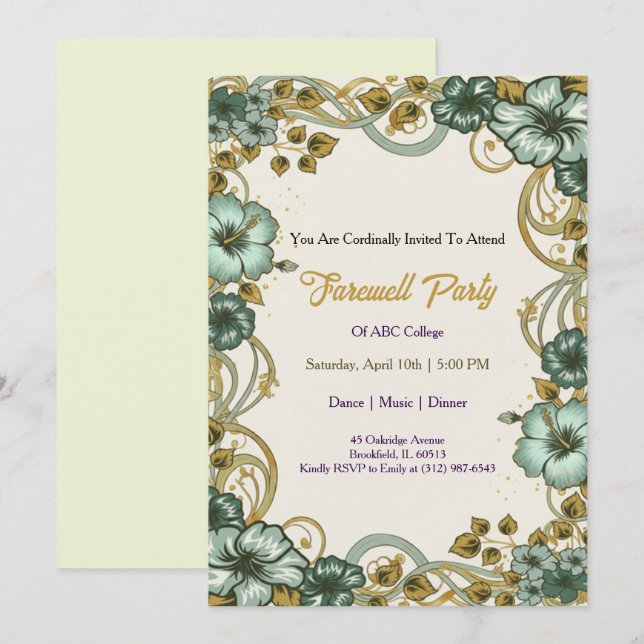 Farewell Invitation Template (Front/Back)