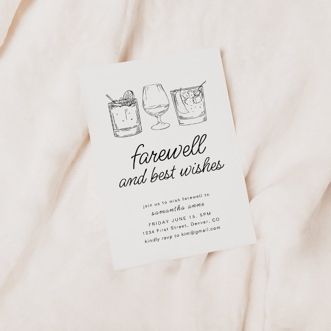 Farewell Moving Retirement Party Invite Drinks (Creator Uploaded)