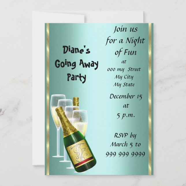 Farewell Party Invitation Card Good Bye (Front)