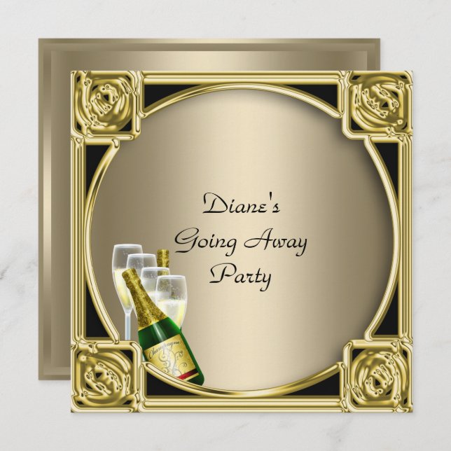 Farewell Party Invitation Card Good Bye (Front/Back)