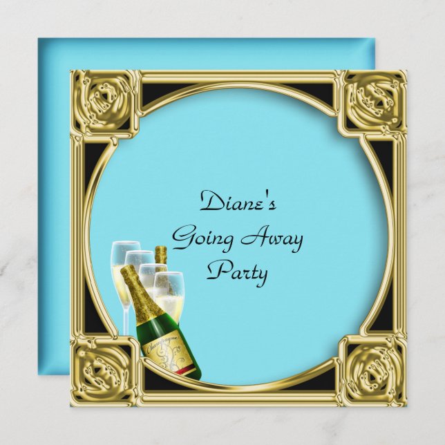 Farewell Party Invitation Card Good Bye (Front/Back)