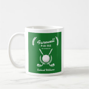 Farewell Retirement Golf Clubs Wreath Themed Party Coffee Mug