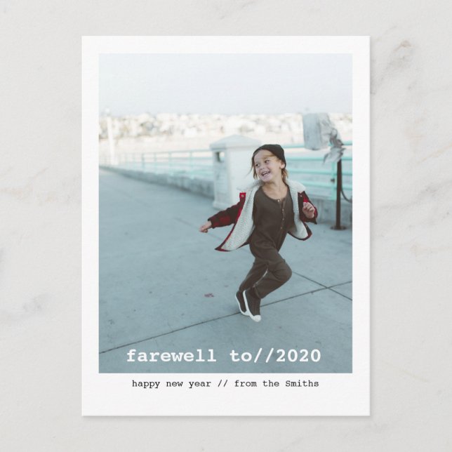 Farewell to 2020 Minimalist Photo Card (Front)