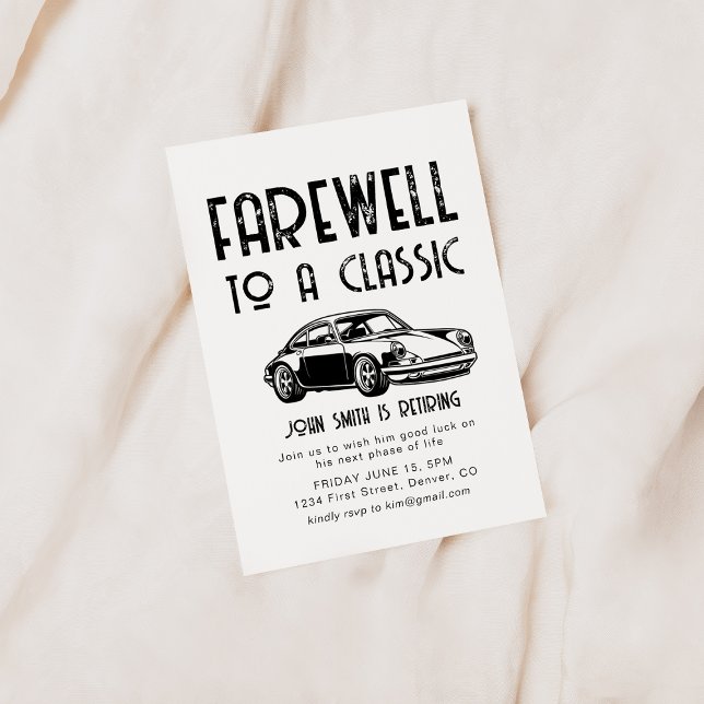 Farewell to a Classic Retirement Party Invite (Creator Uploaded)