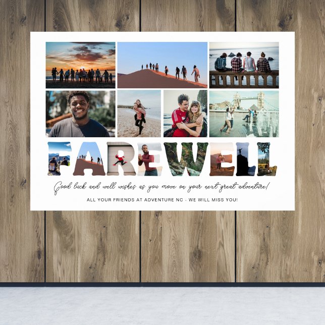 Farewell to Coworker Boss Retirement Photo Collage Poster (Creator Uploaded)