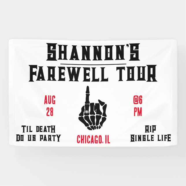 Farewell Tour, Music Festival Bachelorette Weekend Banner (Horizontal)