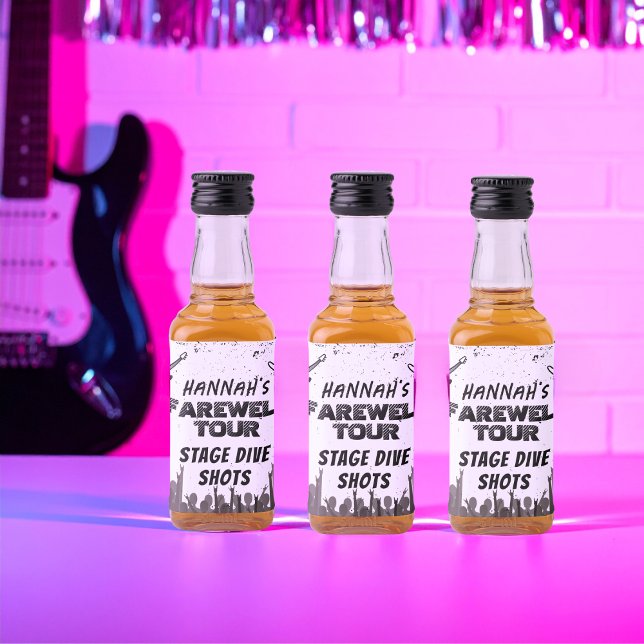 Farewell Tour Punk Rock Bachelorette  Liquor Bottle Label (Creator Uploaded)