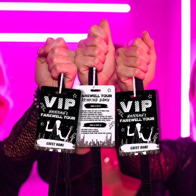 Farewell Tour Punk Rock Bachelorette VIP pass ID Badge (Creator Uploaded)