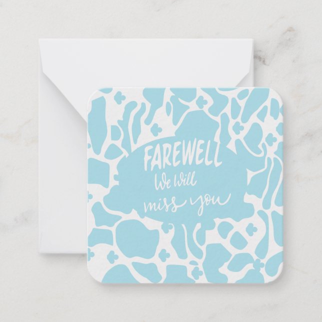 Farewell ! We will Miss you Card (Front)