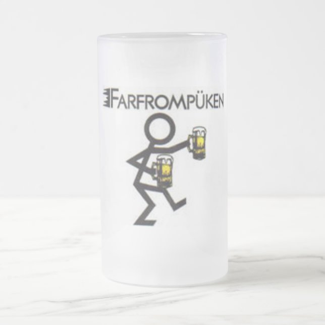 farfrompüken frosted glass beer mug (Center)