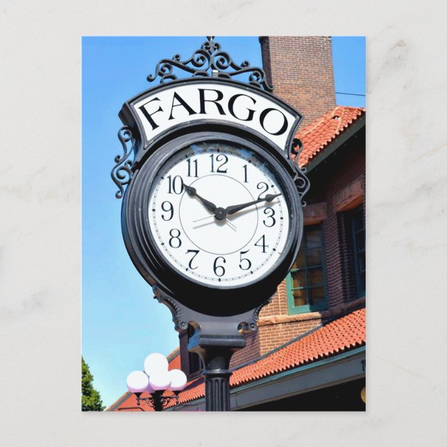 Fargo Clock Postcard (Front)