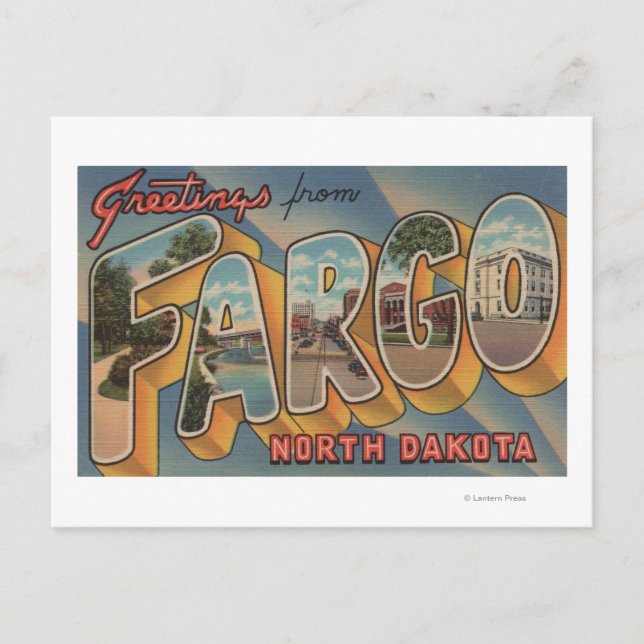 Fargo, North Dakota - Large Letter Scenes Postcard (Front)