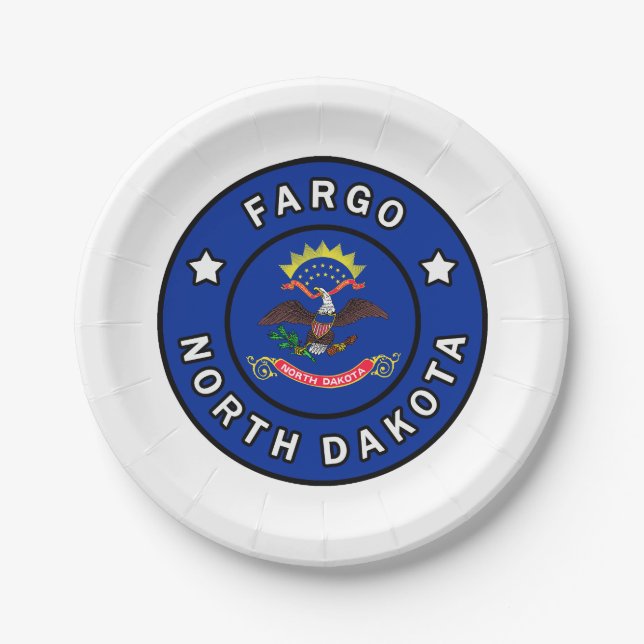 Fargo North Dakota Paper Plate (Front)