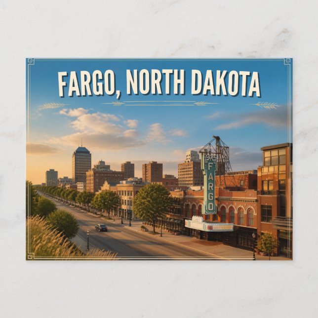 Fargo North Dakota Postcard (Front)