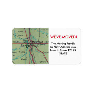 Fargo We've Moved label