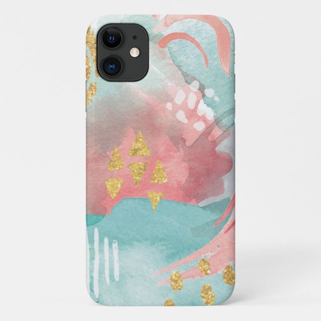 Faridas Abstract - Muted Colours Case-Mate iPhone Case (Back)