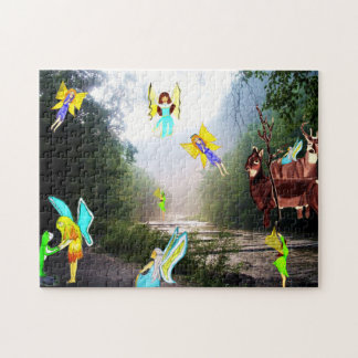 FARIES PLAY IN THE MORNING JIGSAW PUZZLE