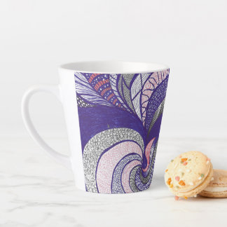 Farimah | Abstract Flowing Hand-Drawn Art Latte Mug