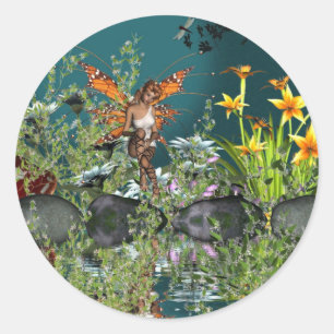 fariy pond classic round sticker