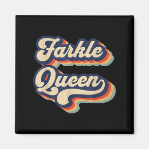 Farkle Queen Vintage Farkle Dice Game Womens Magnet